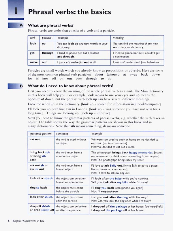 English Phrasal Verbs in Use Intermediate with Answers