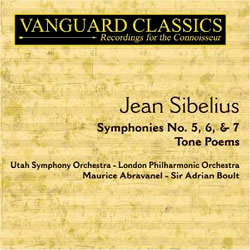 Sibelius : Symphony No.5, 6 & 7ㆍTone Poems : AbravanelㆍBoultㆍUtah Symphony