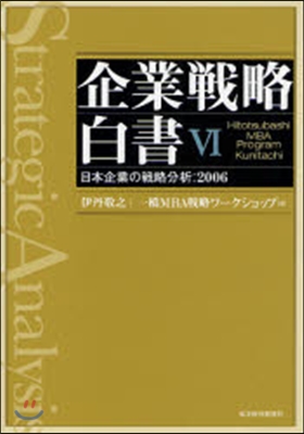 企業戰略白書 Hitotsubashi MBA program Kunitachi 6 日本企業の戰略分析:2006