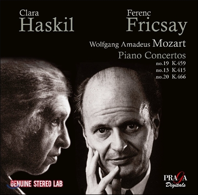 Clara Haskil / Ferenc Fricsay 모차르트: 피아노 협주곡 19번, 13번, 20번 (Mozart: Piano Concertos K.459, K.415, K.466) 클라라 하스킬, 페렌츠 프리차이
