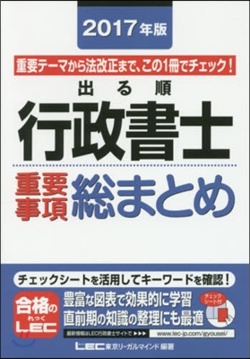 ’17 出る順行政書士 重要事項總まとめ