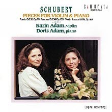 Karin Adam, Doris Adam - Schubert : Pieces For Violin &amp; Piano (일본수입/미개봉/32cm244)