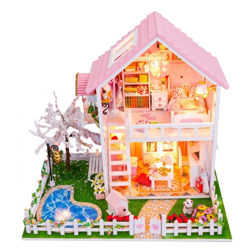 [adico] DIY 미니어처 풀하우스 - 핑크 벚꽃 하우스