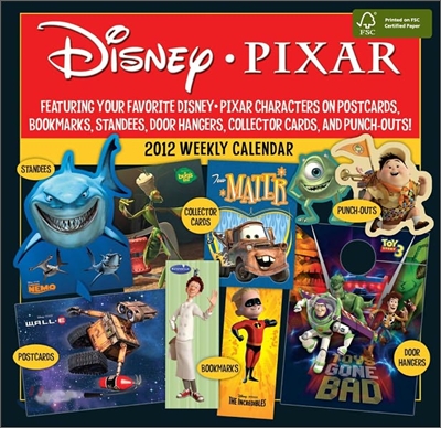 2012 Disney Pixar Weekly Postcard Calendar