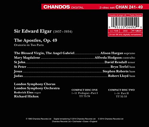 Richard Hickox / Bryn Terfel 엘가: 오라토리오 '사도행전' - 브라이언 터펠, 리처드 히콕스 (Elgar: The Apostles Op.49)