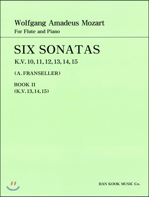 W.A.Mozart For Flute and Piano Six Sonatas Book 2