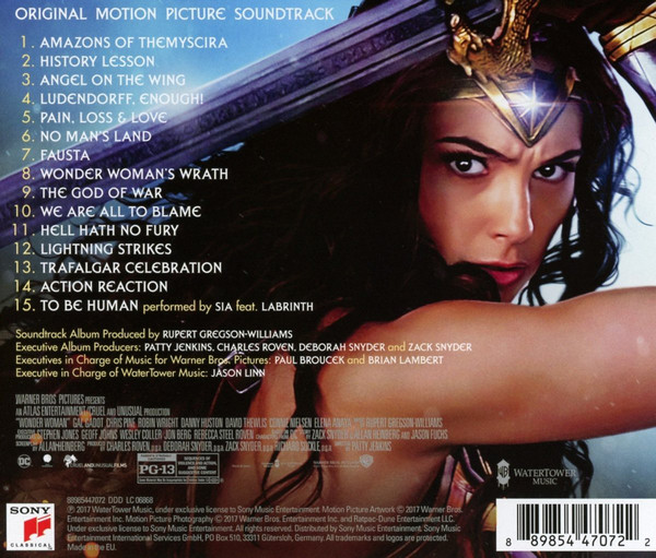원더 우먼 영화음악 (Wonder Woman OST by Rupert Gregson-Williams & Sia 루퍼트 그렉슨-윌리엄스, 시아)