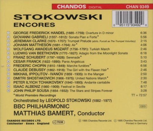 BBC Philharmonic / Matthias Bamert 스토코프스키 앙코르 - BBC 필하모닉, 마티아스 바메르트 (Stokowski Encores)