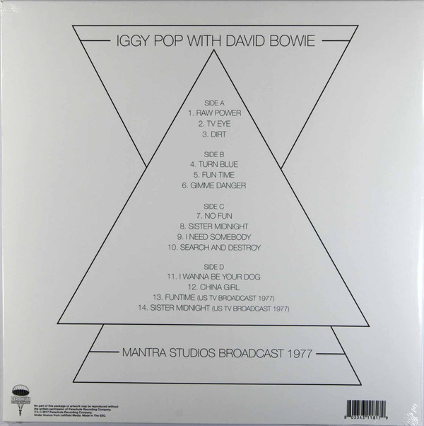 Iggy Pop with David Bowie (이기 팝, 데이비드 보위) - Mantra Studios Broadcast 1977 (맨트라 스튜디오 라이브 라디오 레코딩) [2 LP]