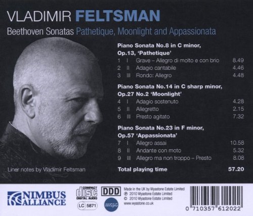 Vladimir Feltsman 베토벤: 피아노 소나타 13번 '비창', 14번 '월광', 23번 '열정' - 블라디미르 펠츠만 (Beethoven: Piano Sonatas - Pathetique, Moonlight, Appassionata)