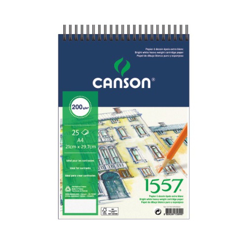 [Canson] 1557 드로잉패드(스프링제본) 200g A3