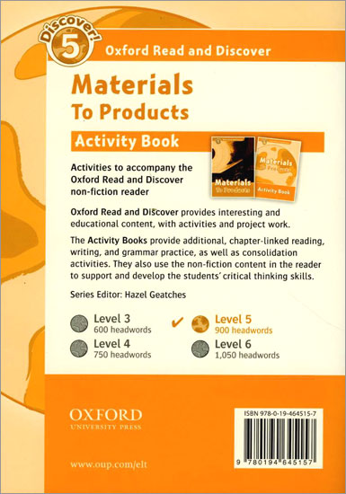 Read and Discover Level 5 Materials to Products Activity Book