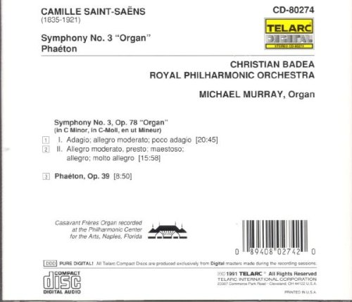 Michael Murray 생상스: 교향곡 3번 '오르간', 파에톤 - 마이클 머레이, 로열 필하모닉, 크리스티안 바데아 (Saint-Saens: Organ Symphony, Phaeton)