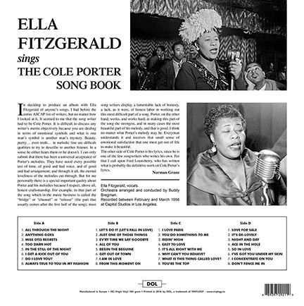 Ella Fitzgerald (엘라 피츠제럴드) - The Cole Porter Song Book [2 LP]