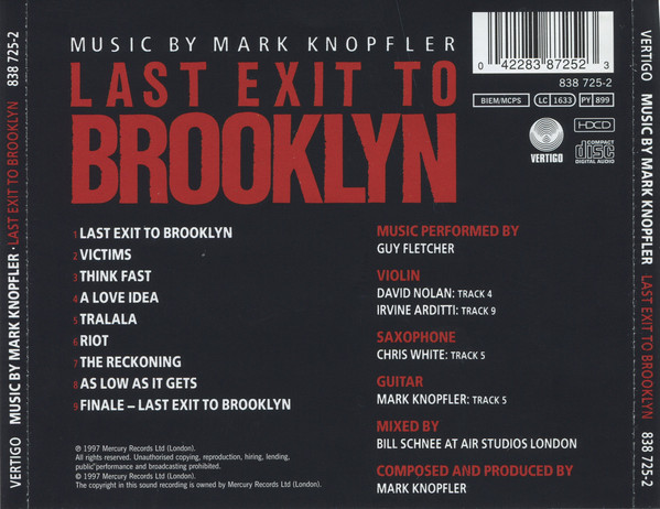 브루클린으로 가는 마지막 비상구 영화음악 (Last Exit To Brooklyn OST by Mark Knopfler)