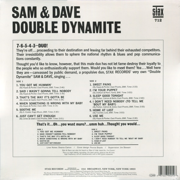Sam & Dave (샘 앤 데이브) - Double Dynamite [LP]