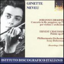 Ginette Neveu, Issay Dobrowen - Brahms : Violin Concerto Op.77 (수입/idis320)