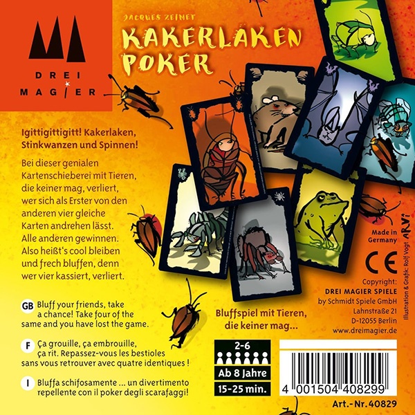Kaker Laken Poker 바퀴벌레 포커-코팅