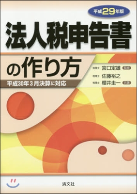 平29 法人稅申告書の作り方