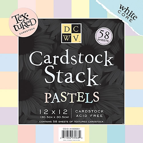 [DCWV/스크랩북킹_배경지]CS-014-00001/Pastels MM Textured Cardstock Stack/핸드메이드,DIY작업용,페이퍼