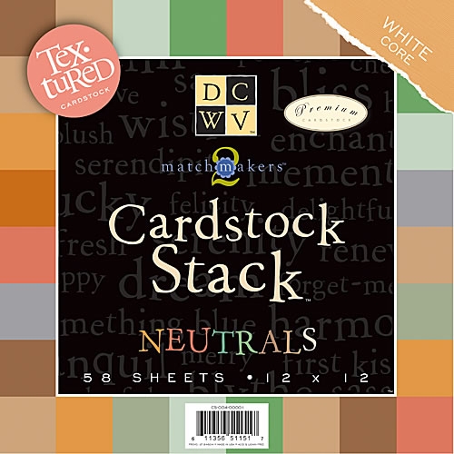 [DCWV/스크랩북킹_배경지]CS-004-00001/MatchMaker Neutrals Textured Cardstock Stack/핸드메이드,DIY작업용,페이퍼