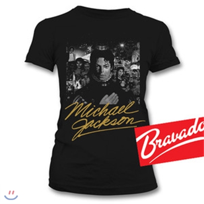 마이클잭슨 MICHAEL JACKSON cover gold signature 31262226 여성용 티셔츠