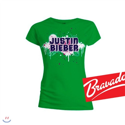 저스틴 비버 JUSTIN BIEBE paint green 31584200 여성용 티셔츠