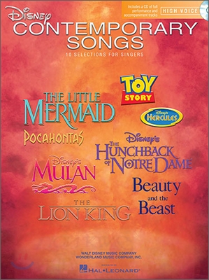 Disney Contemporary Songs: High Voice with Recorded Performances and Piano Accompaniments [With CD]