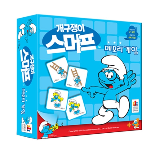 [코리아보드게임즈] 메모리게임 스머프-똘똘이 Memory Game Smurf-Brainy[4세이상,2인~4인]