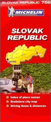 Michelin Map Slovak Republic