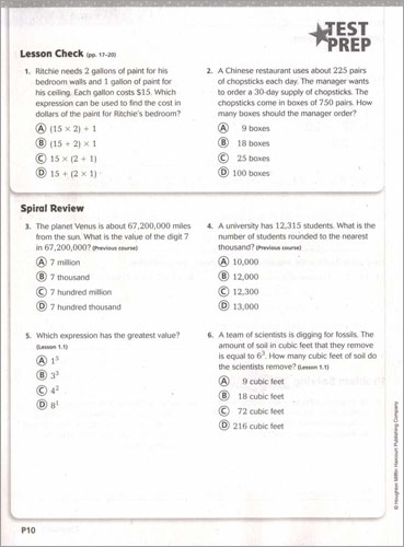 Go Math 6 : Student Book & Practice Book