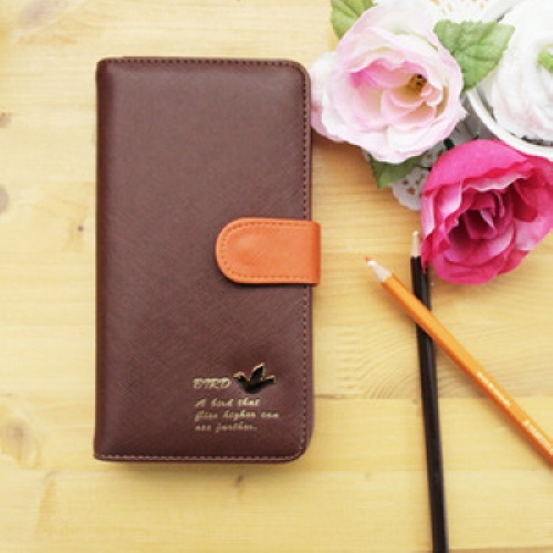 신지가토 Bird Wallet Brown