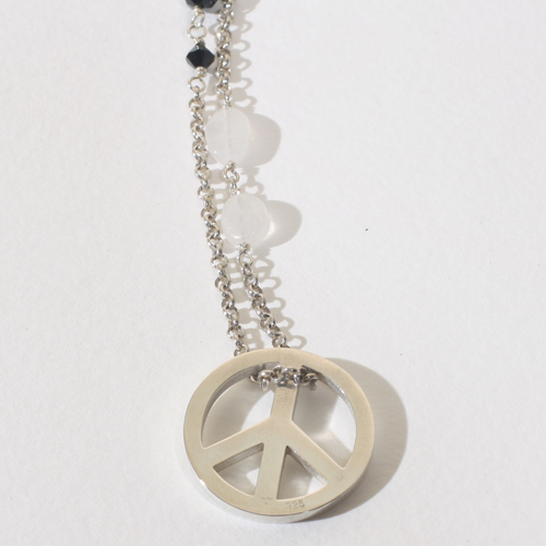 Symbol of peace long necklace