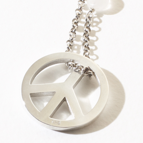 Symbol of peace long necklace