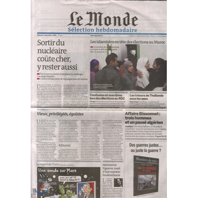 Le Monde Selection (주간) : 2011년 12월 03일자