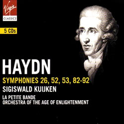 Haydn : Symphony 26, 52, 53, 82 ~ 92 : Sigiswald Kuijken