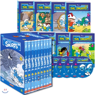 DVD 스머프 1집 + 2집 17종 세트 The Smurfs