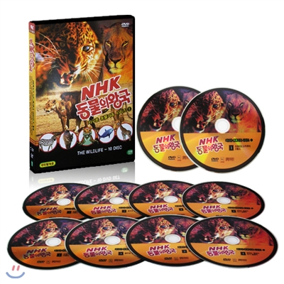 [NHK 다큐멘터리] 동물의 왕국2 - 지구촌 동물가족 DVD 10 DISC (프레리도그, 꼬불새 등 10편 ) /우리말/총750분/전체관람가