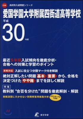 愛國學園大學附屬四街道高等學校 平成30年度用