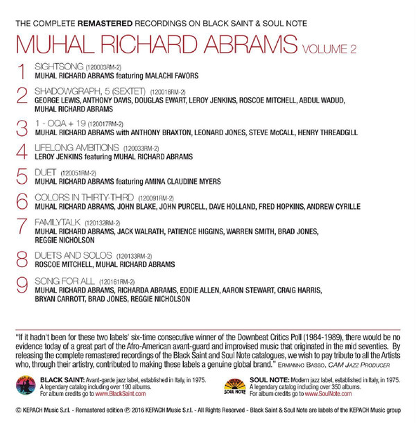 Muhal Richard Abrams (무할 리차드 아브람스) - Muhal Richard Abrams Vol.2 (Deluxe Edition)