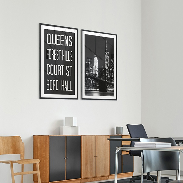 NYC 서브웨이 사인 포스터 (QUEENS) - 50X70 A2 A3 A4