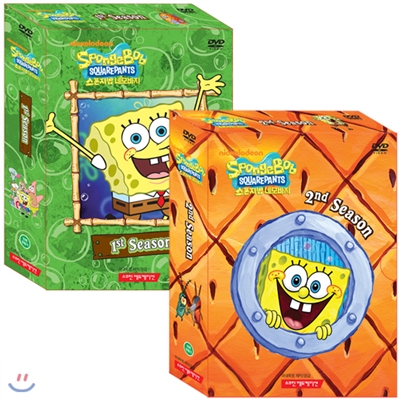 DVD 보글보글 스폰지밥 시즌 1+2 10종세트 SpongeBob SquarePants