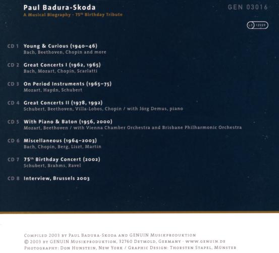 파울 바두라 스코다 75세 생일 기념 앨범 (Paul Badura-Skoda 75th Birthday Tribute - A Musical Biography)