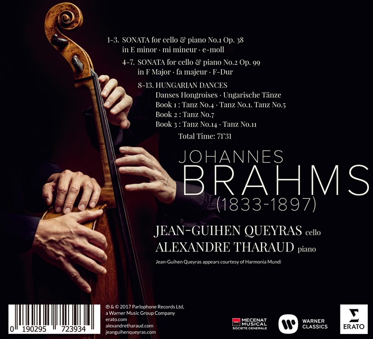 Jean-Guihen Queyras / Alexandre Tharaud 브람스: 첼로 소나타, 헝가리 춤곡 (Brahms: Cello Sonatas, Hungarian Dances)