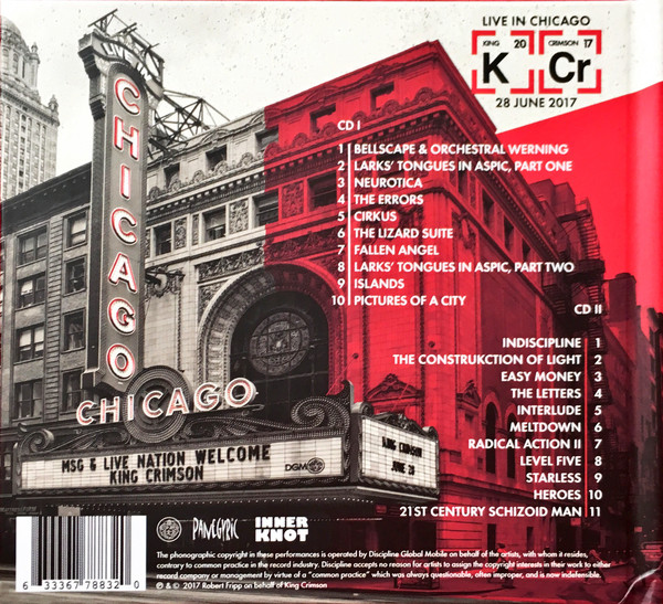 King Crimson - Live in Chicago, June 28th, 2017 킹 크림슨 라이브 앨범 [Deluxe Edition]