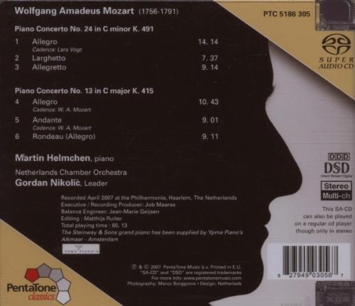 Martin Helmchen 모차르트: 피아노 협주곡 13, 24번 (Mozart: Piano Concertos K.415, K.491)