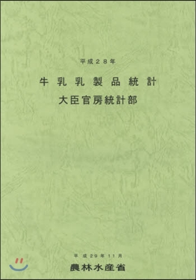 平28 牛乳乳製品統計