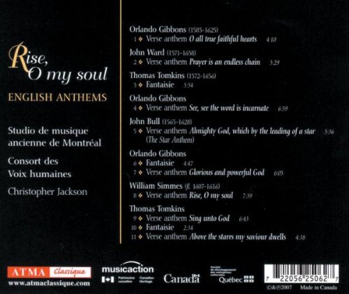 Consort des Voix Humaines 영국 찬송곡집 '일어나라, 나의 영혼아' - 버드 / 기번즈 (English Anthems 'Rise, O My Soul' - Byrd / Gibbons)
