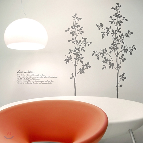올리브나무-mono (반제품A타입) 그래픽스티커 식물 포인트 시트지