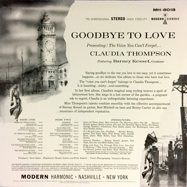 Claudia Thompson (클라우디아 톰슨) - Goodbye To Love [골드 컬러 LP]